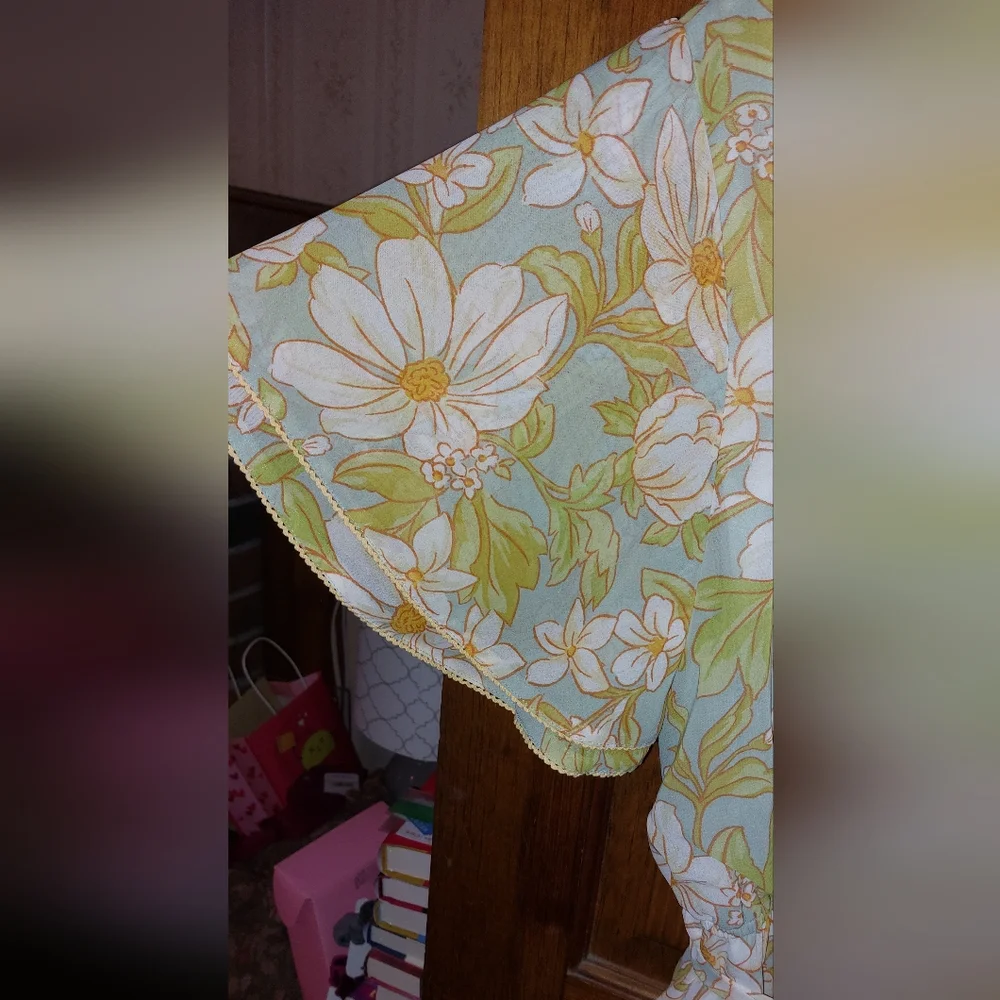 Free People x Rachel Parcell Chiffon Floral Dress - Picture 9 of 12